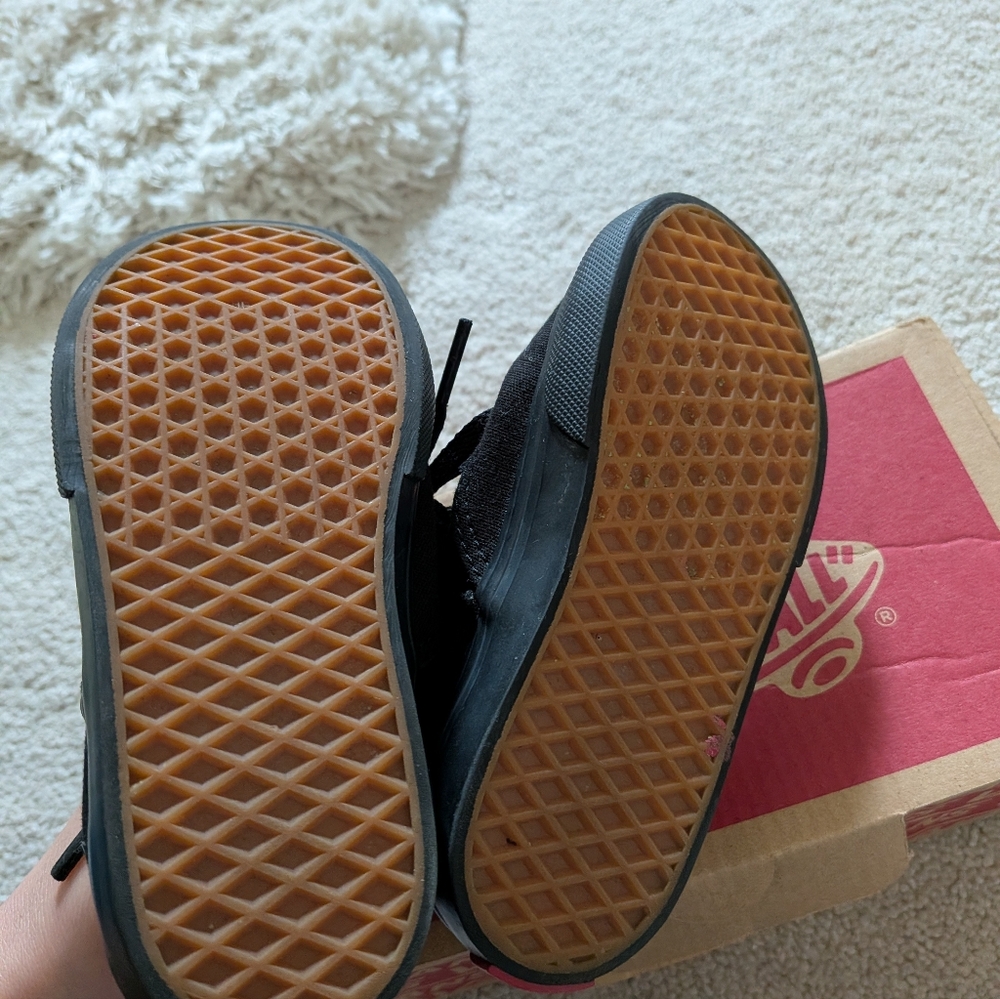 Vans Kids Black Canvas Lace-Up Sneakers - Picture 2 of 4